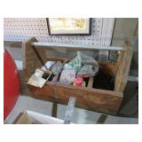TOTE WITH TOOLS AND HARDWARE