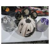 HALLOWEEN GLASSES, PUMPKIN & DECOR