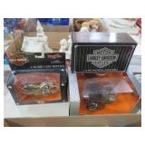 (3) HARLEY DAVIDSON DIECAST MOTORCYCLES NOS