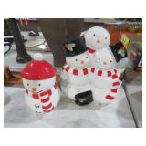HALLMARK COVERED CANDY DISH AND SQUARE COOKIE JAR