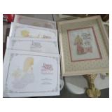 COLL. PRECIOUS MOMENTS BOOKS & NEEDLEPOINT
