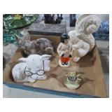 COLLOF CERAMIC & RESIN ANIMAL PLANTERS & FIGURES