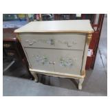 PAINTED WOOD 1 DWR/ 2DR CABINET