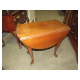 CHERRY FINISH DROP SIDE TABLE