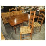 CHERRY DROPSIDE DINING TBL W/ (4)LADDER BACK CHAIR