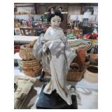 HANDMADE GEISHA DOLL ON STAND