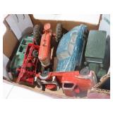 COLLECTION OF DIECAST METAL CARS AND TRACTOR