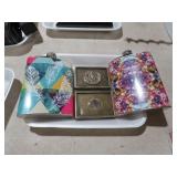 BRASS BUCKLES AND FLASKS