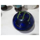COBALT BLUE GLASS PAPERWEIGHT
