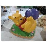 WINNIE THE POOH FIGURINE WITH PURPLE POT