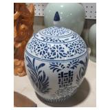 COBALT AND WIHTE GINGER JAR