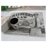 METAL MAYBERRY ADV SIGN AND MUG