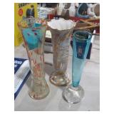 COLLECTION OF VINTAGE GLASS AND CERAMIC VASES