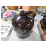 VINTAGE BROWN GLAZED STONEWARE JUG