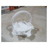 FENTON HOBNAIL MILK GLASS BASKET