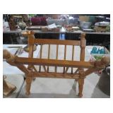 VINTAGE WOODEN MAGAZINE RACK