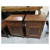 (2)CHERRY FINISH  1DR/1DWR NIGHTSTANDS