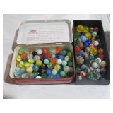 (2) BOXES OF VINTAGE MARBLES