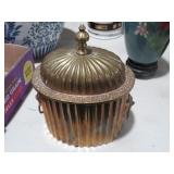 SOLID BRASS CANDY DISH WITH LID
