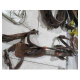 VINTAGE LEATHER HORSE HARNESS TACK SET