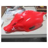 VINTAGE ARKANSA RAZOR BACK PLASTIC HELMET