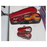 (3) MINIATURE VIOLIN WITH CASES