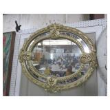 GOLD ORNATE FRAMED DECORATIVE MIRROR