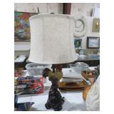 CERAMIC ROOSTER LAMP WITH SHADE
