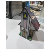 STAINED GLASS CHURCH LAMP