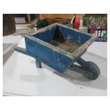 WOOD WHEELBARREL PLANTER BOX