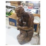 HEAVY RESIN THINKER STATUE