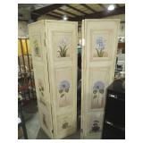 (2) 2 PANEL HANDPAINTED ROOM DIVIDERS