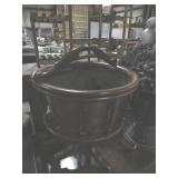 UNIQUE PEDESTAL WOOD PLANTER W/ METAL INSERT