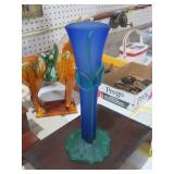 TOMMY RUSH COBALT BLUE DAFFODIL VASE