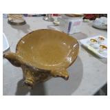 FOLK ART POTERY PIG SHAPED SERVING BOWL