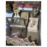 COL OF VINTAGE FIGURINES, TRINKET BOXES, AND MISC