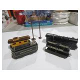 (4)PCS METAL LOCOMOTIVE TRAIN CARS AND ACCESSORIES