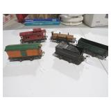 (5) METAL TRAIN CARS