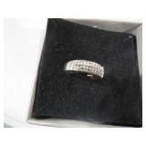 STERLING 925 CRUSTED BAND RING SZ 7.5