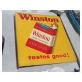 VINTAGE METAL WINSTON TOBACCO ADV PHLANGE SIGN