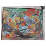 1955 L.HELLWIG IMPASTO ABSTRACT PAINTING