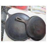 ANTIQUE CAST IRON LODGE AND OTHER CAKE BAKERS