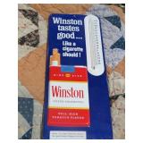 VINTAGE METAL WINSTON CIGARETTES THERMOMETER