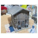 UNIQUE LOG CABIN HANDMADE BIRDHOUSE
