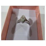STERLING 925 MARQUIS CUT CZ RING SZ 7