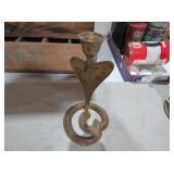 VINTAGE BRASS COBRA CANDLE HOLDER