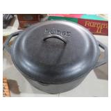 LARGE LODGE CAST IRON POT WITH LID