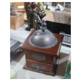 WOOD AND METAL COFFEE GRINDER