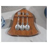 VINTAGE AMERICANA SPOONS WITH HOLDER