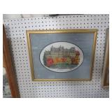 FRAMED BILTMORE HOUSE NEEDLEPOINT